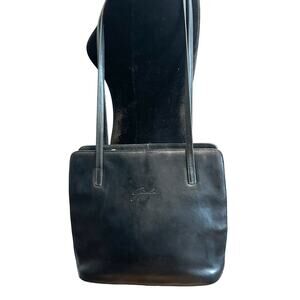 Gipel Classic Black Shoulder Bag Top Zip Tote